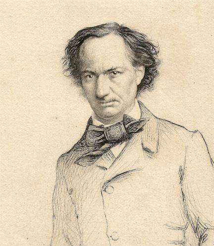 Portrait de Baudelaire au fusain