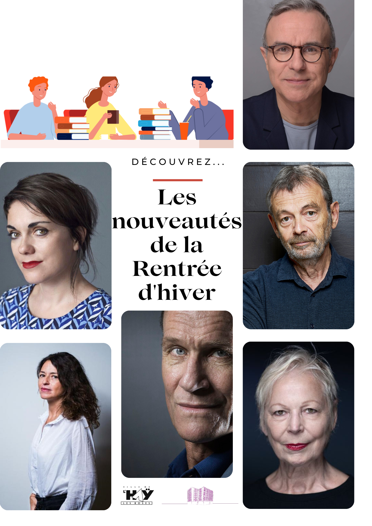 Rentrée d'hiver 2023 avec des photos des écrivains