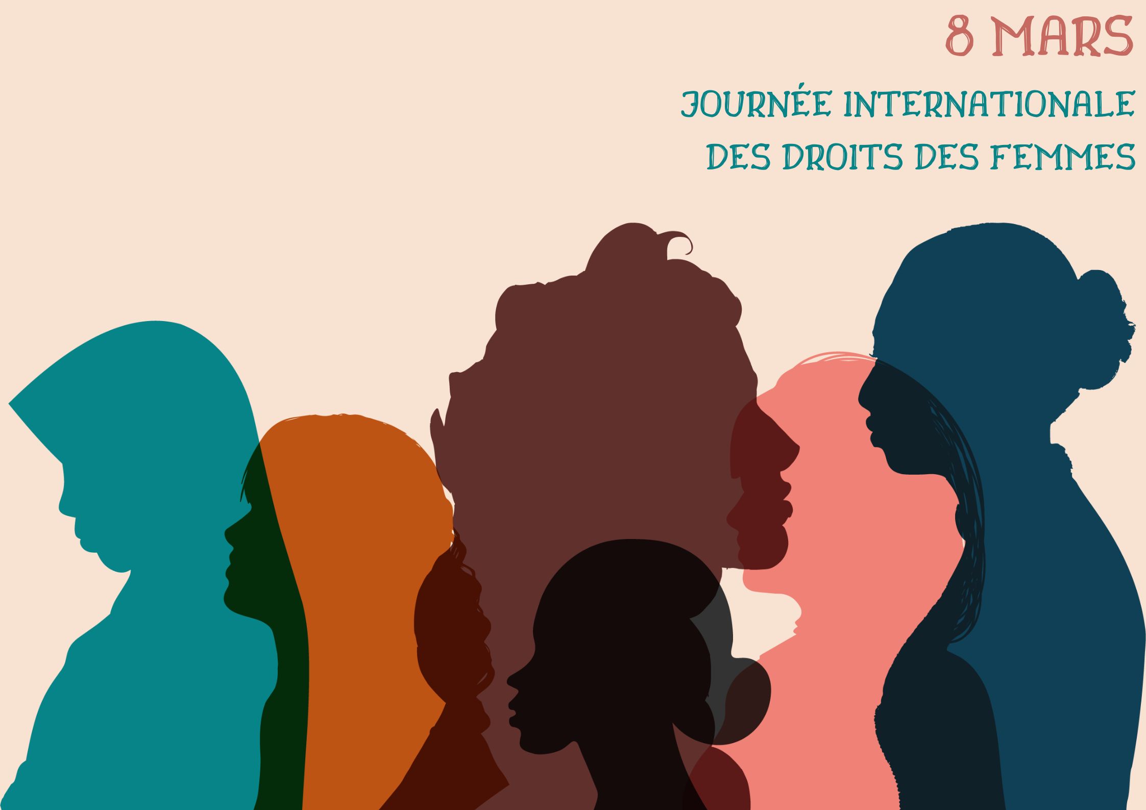 silhouettes féminines de différentes couleurs