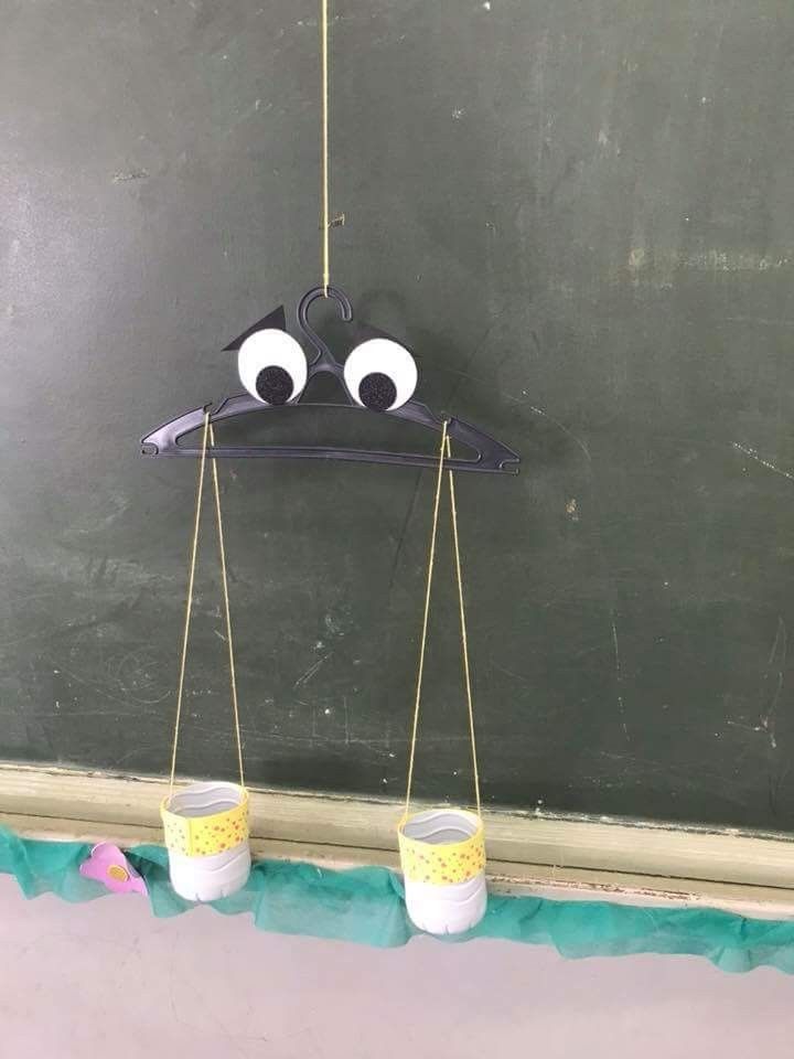 Une balance avec un cintre