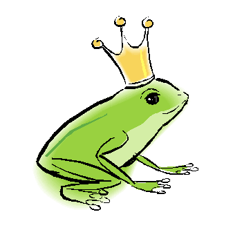 Grenouille avec une couronne