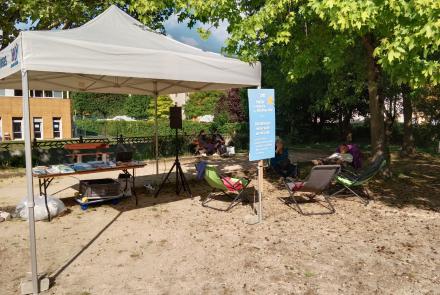 Stand de la bibliothèque à la fête de la nature et de la biodiversité